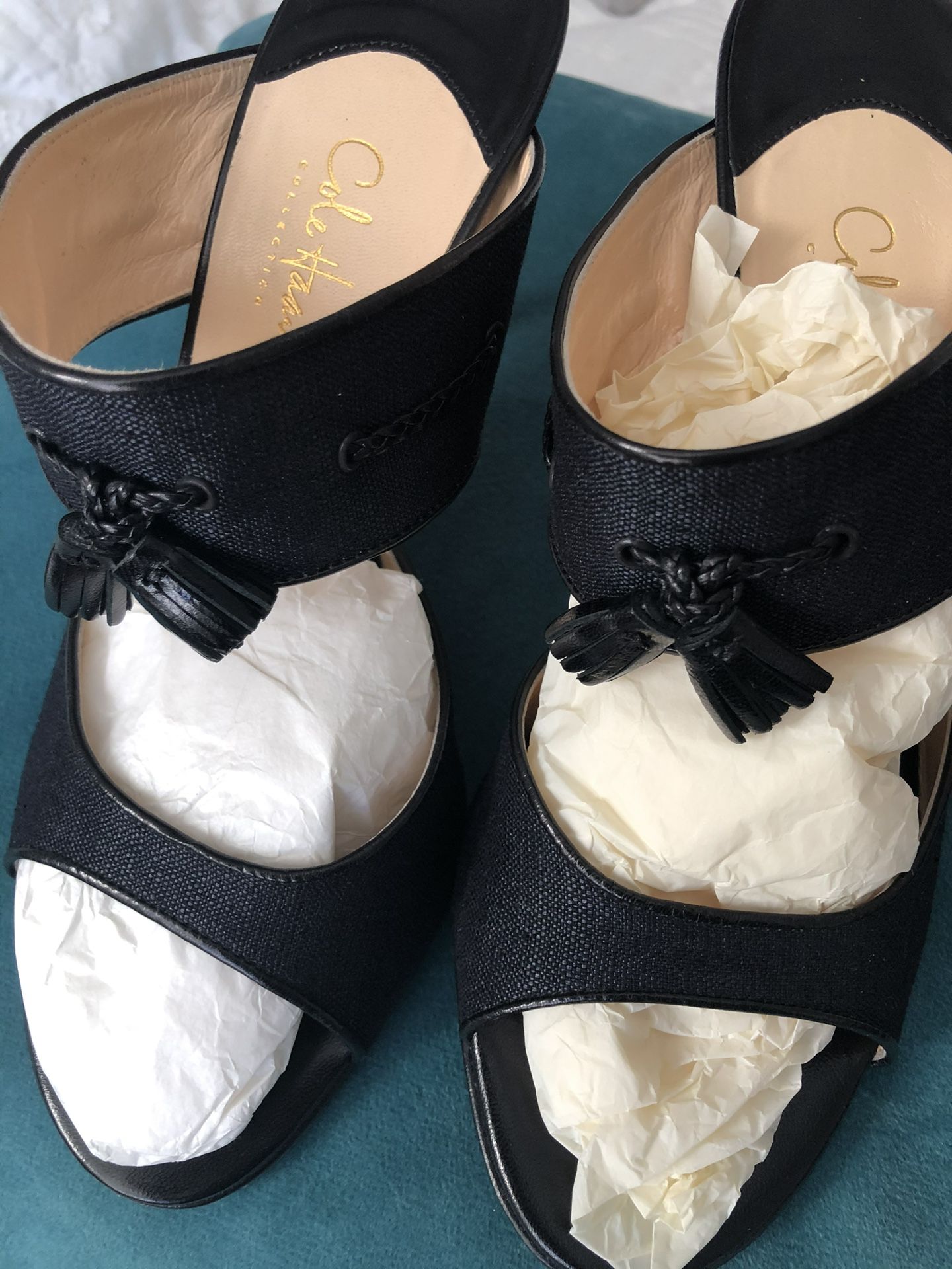 Authentic Cole Haan black mules/sandals in size 7