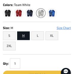 Evoshield Batting Gloves Youth Medium. One  pairs of batting gloves
