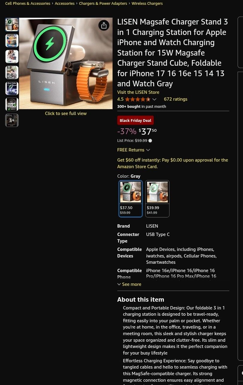 FOR SALE LISEN 3 IN 1 CHARGING CUBE