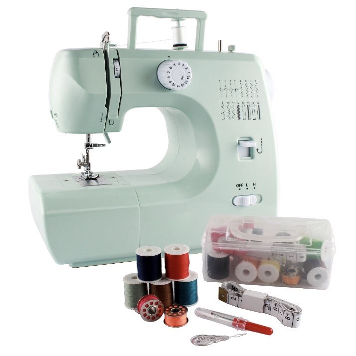 Michley Inspiration 700m 16-Stitch Sewing Machine (Mint Green) with Sewing Kit