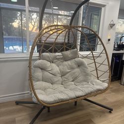Two Person Swing Egg Dual Seating  