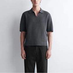 COS Milano-Knit cotton polo shirt