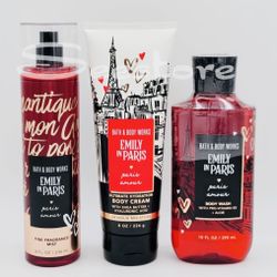 Limited Edition collection! BATH & BODY WORKS✨Netflix🗼Emily in Paris👠🎀❣️PARIS AMOUR❣️🎀👠4-pc Gift Set    