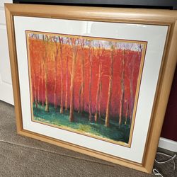 Professionally Framed Art Work Trees