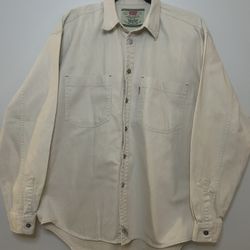 VINTAGE Levis Shirt Mens M Denim 100% Cotton Long Sleeve Button Up