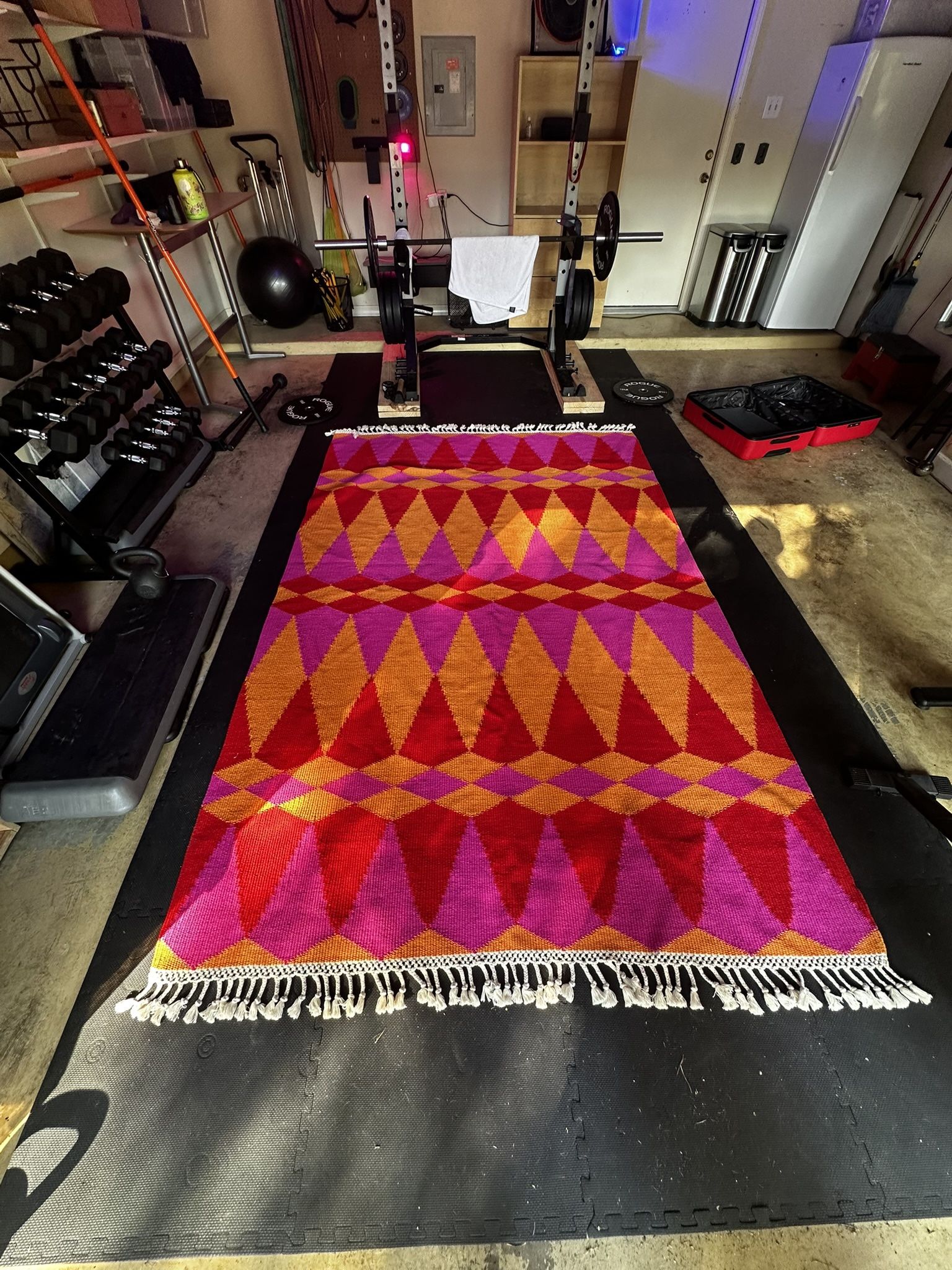 Hand-Loomed Cotton Rug