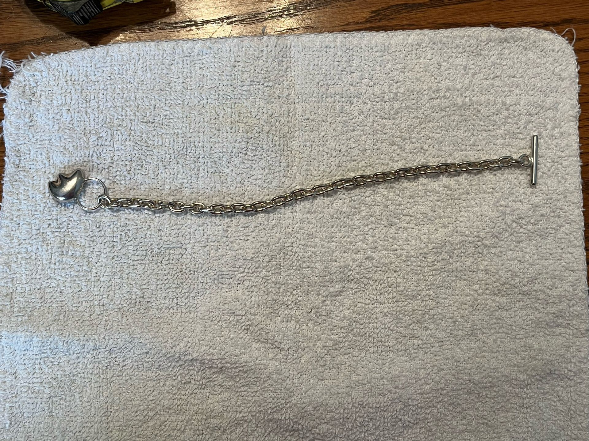 Sterling Silver bracelet with abstract polar bear. 