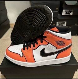 Nike Air Jordan 1 Mid SE Turf Orange Retro DD6834-802 size 8.5 Brand New