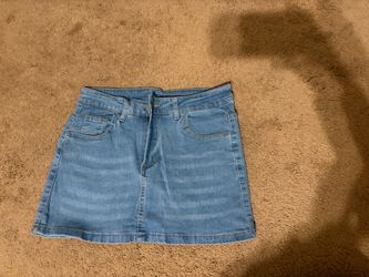 Light Wash Denim Mini Skirt