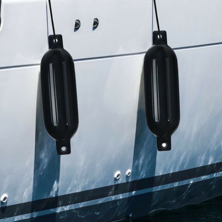 Black 27" Boat Fenders Hand Inflatable Marine Bumper
