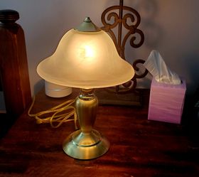 Brass table "touch lamp"