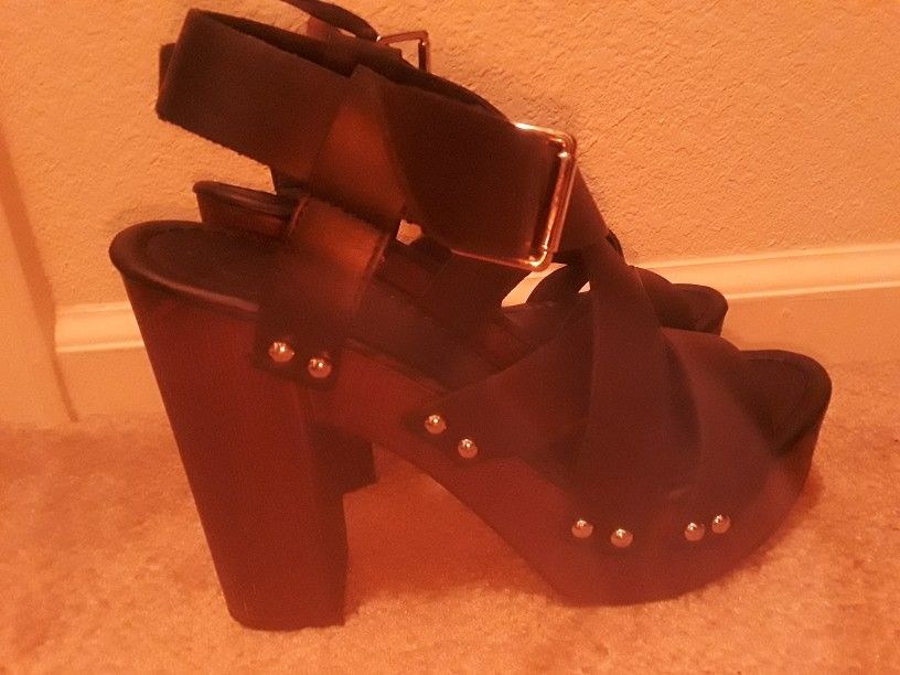 Women's Sandals 5" High Heel Studded Sandals Shoes - Sz. 7