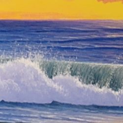 Seascape 21x32 Original Art,canvas Painting