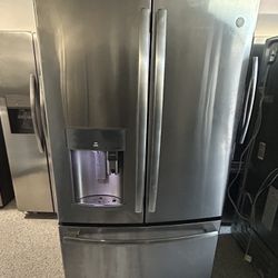 Brand New GE Profile Refrigerator With Keurig Maker On Refrigerator Door Three Door Bottom Freezer $900