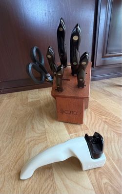 Cutco Knife Set with Block and Sharpener