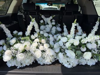 Faux floral centerpieces