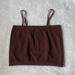 Brown Crop Shirt