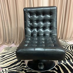 Mid Century Black Leather Chair