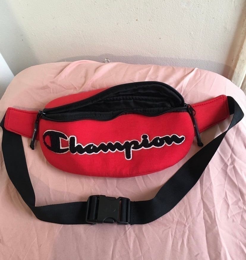 Champion Waist Bag Red Shoulder Fanny Pack C Prime Logo Dark Waist Sling Bag for Sale in Slingerlands NY OfferUp