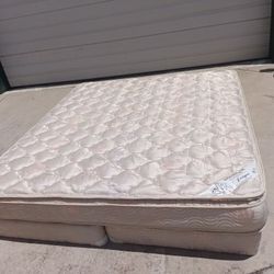 King Double Pillowtop Mattress And Box Spring 