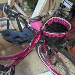 Woman Pink Bike 