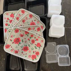 Meal prep food and snack plastic containers