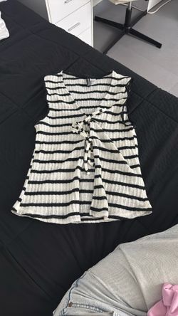 Black And White Striped Top