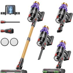 Cordless Vacuum Cleaner, 650W/60KPA/70 Mins Vacuum Cleaners for Home with Self-Standing, Anti-Tangle Vacuum Cordless, Smart Display and 1.8L Cup Cordl