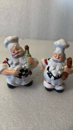 Vintage Chef Salt & Pepper Shakers WCL Baker Cook Pair w/stoppers