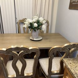 Table  and 4 Wood Chairs 
