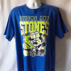 Nike Sticks and Stones men's blue graphic short-sleeve t-shirt XL