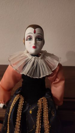Vintage porcelain harlequin.