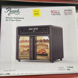 PwZzK Dual Zone Air Fryer Oven with French Glass Door 25.4QT L