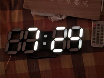EDUP HOME LED clock (black with white light)