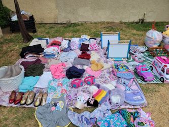 Large Lot of Kids Clothing, Shoes, and Toys
