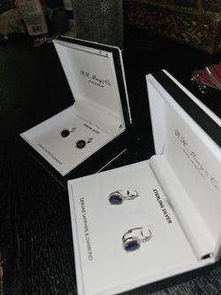 Sterling Silver Sapphire Earrings