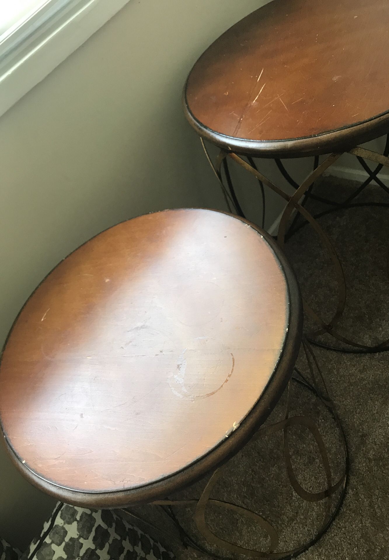 2 vintage tables
