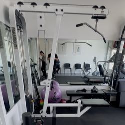 Lat Pull Down/seated Up Right Row Machine 2 In 1 