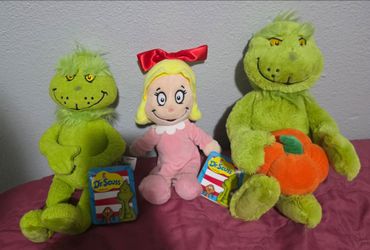 Dr. Seuss Grinch & Cindy Lou Who Plush Set