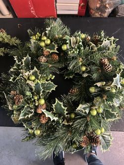Green Holiday Wreath &10
