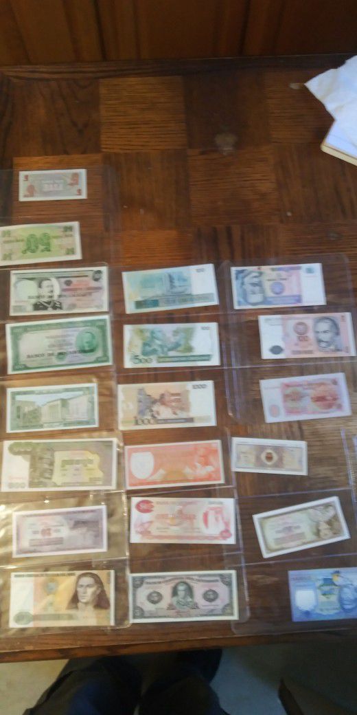 This Is A Rare Find..For That Currency Collector..Peru And BrazilianMoney..All Denominations