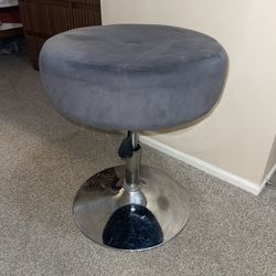 Adjustable Velvet Swivel Stool