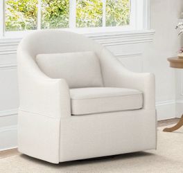 Cream White 360° Swivel Accent Chair – New