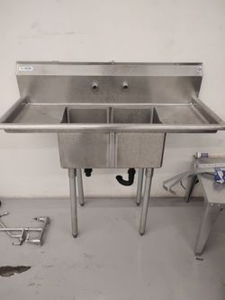 KoolMore 2-Compartment Stainless Steel Commercial Sink
