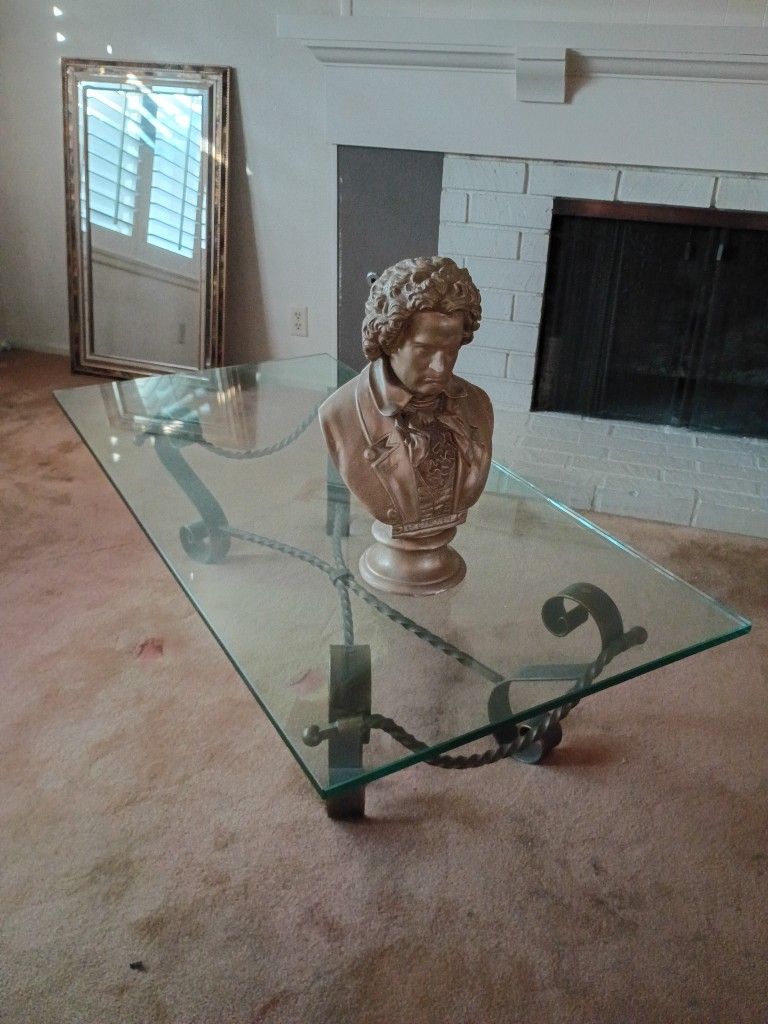 Coffee Table Iron And Glass