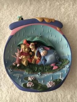 Disney/Winnie The Pooh 3-D Plate " It's Just A Small Piece Of Weather " 