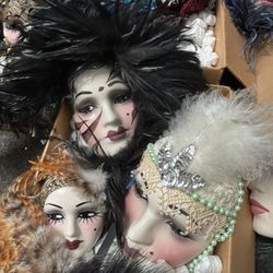 Antique Porcelain Masks