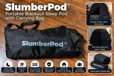 SlumberPod Portable Blackout Sleep Pod + Carry Bag – Great for Travel