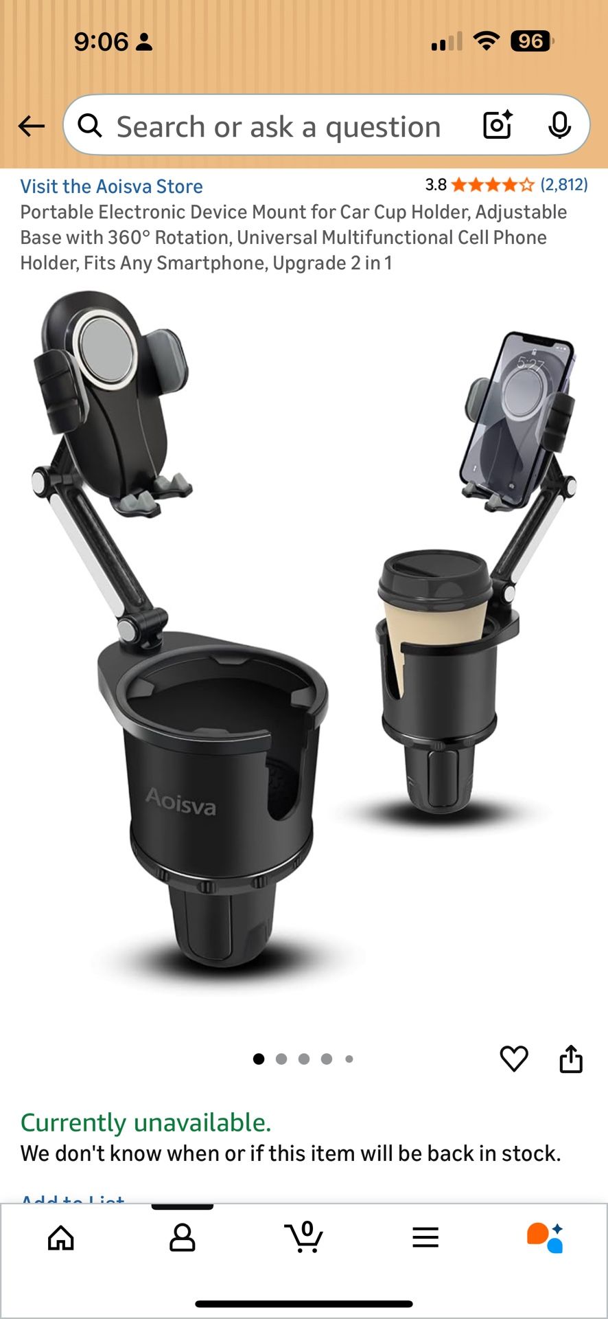 Car Cup Holder For Cell Phone 