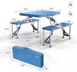 Camping picnic table set